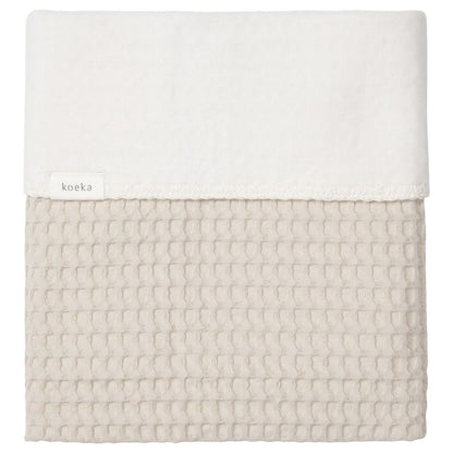 wiegdeken amsterdam cotton fleece, sand - KOEKA