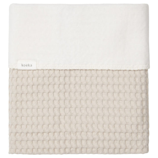wiegdeken amsterdam cotton fleece, sand - KOEKA