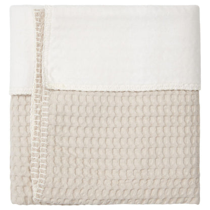 wiegdeken amsterdam cotton fleece, sand - KOEKA