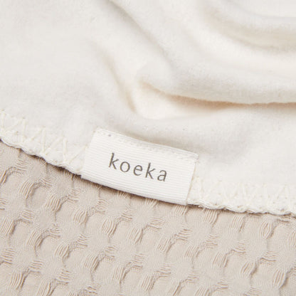 wiegdeken amsterdam cotton fleece, sand - KOEKA