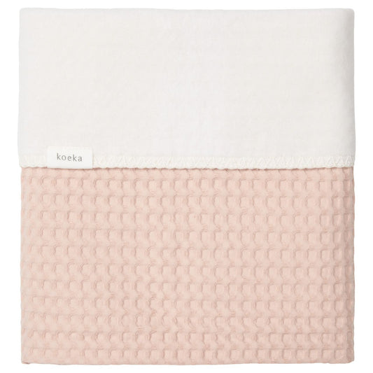 wiegdeken amsterdam cotton fleece, rosa salt - KOEKA