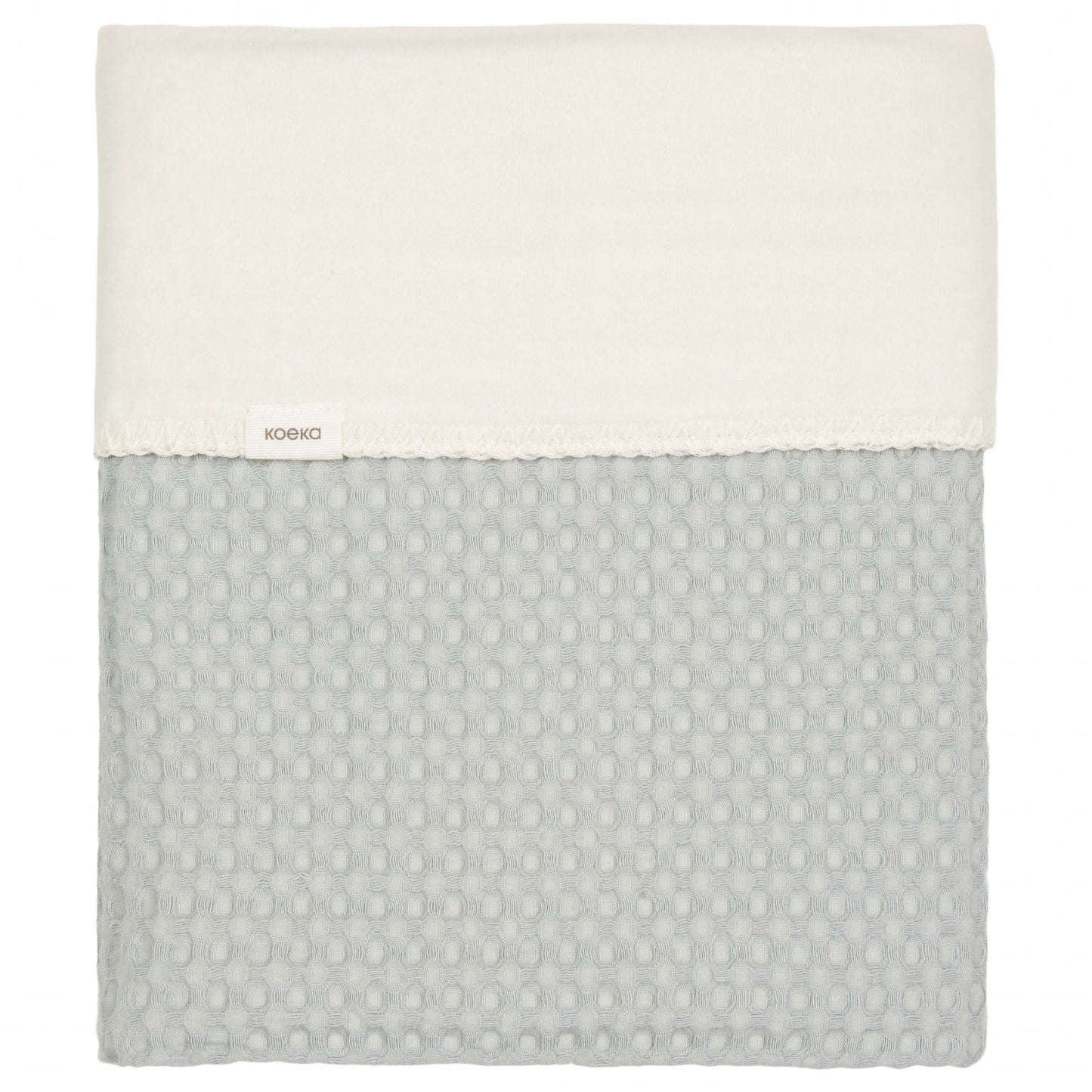wiegdeken amsterdam cotton fleece, ocean air - KOEKA