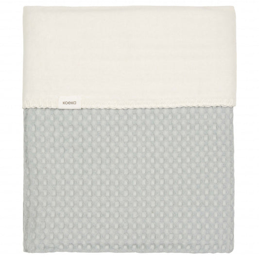 wiegdeken amsterdam cotton fleece, ocean air - KOEKA