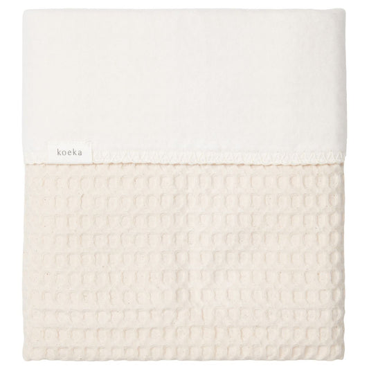 ledikantdeken amsterdam cotton fleece, natural - KOEKA