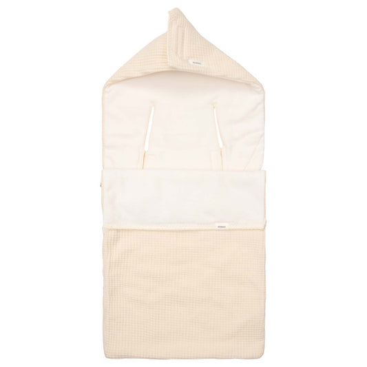 voetenzak autostoel malaga cotton fleece, warm white - KOEKA