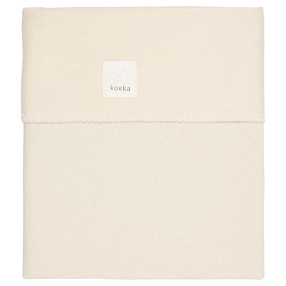 ledikantdeken runa flanel, warm white - KOEKA