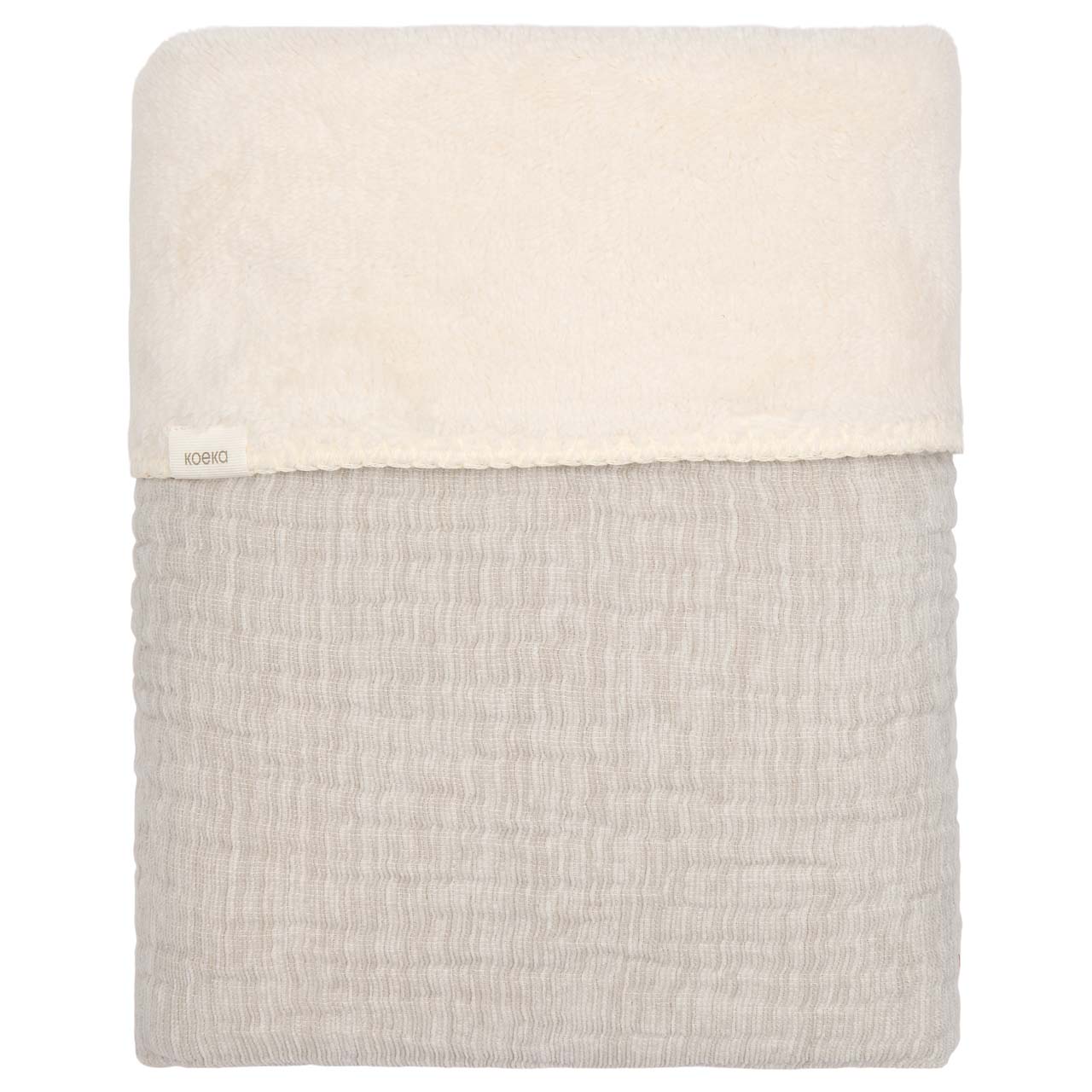 wiegdeken rivoli teddy, stone - KOEKA
