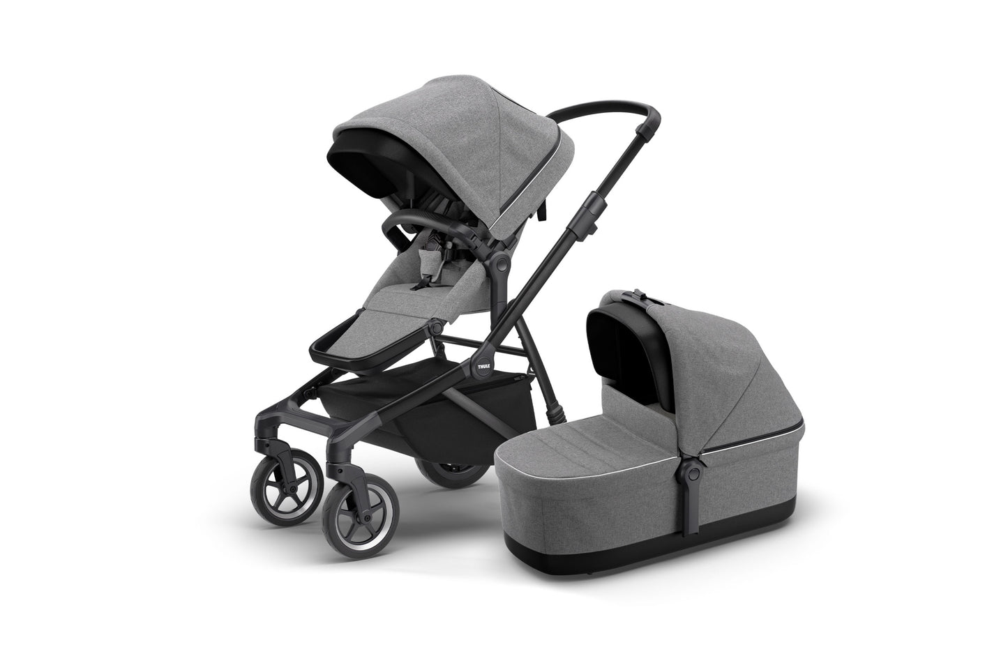 kinderwagen sleek, grey mélange / black - THULE