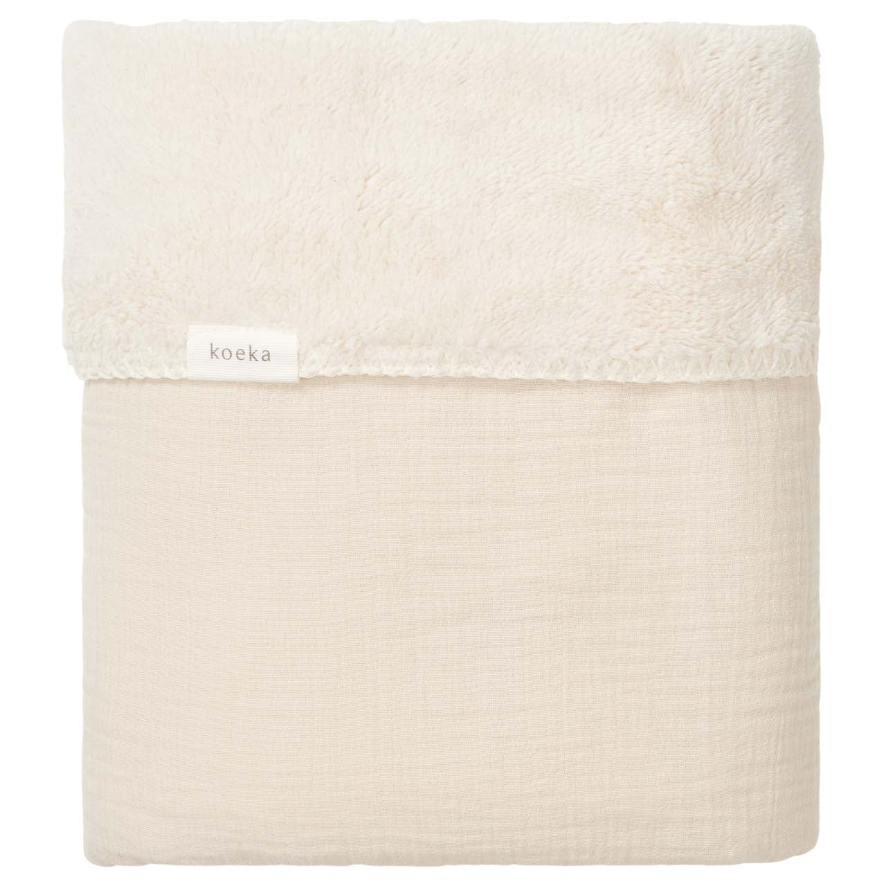 wiegdeken teddy faro, warm white - KOEKA