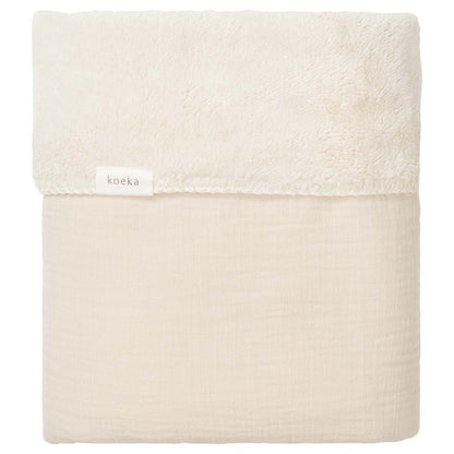 wiegdeken teddy faro, warm white - KOEKA