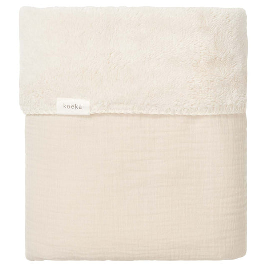 wiegdeken teddy faro, warm white - KOEKA