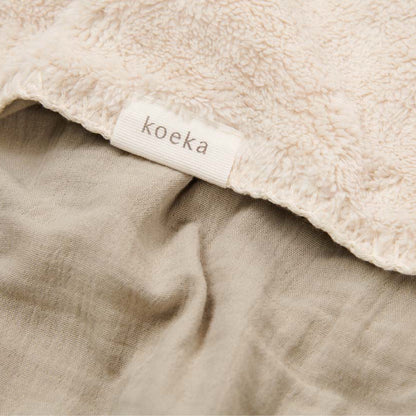 wiegdeken faro teddy, sage - KOEKA