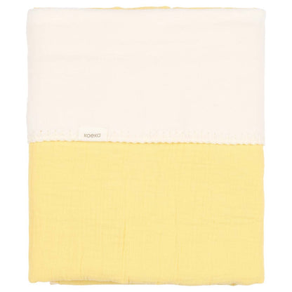 wiegdeken faro cotton fleece, honey - KOEKA