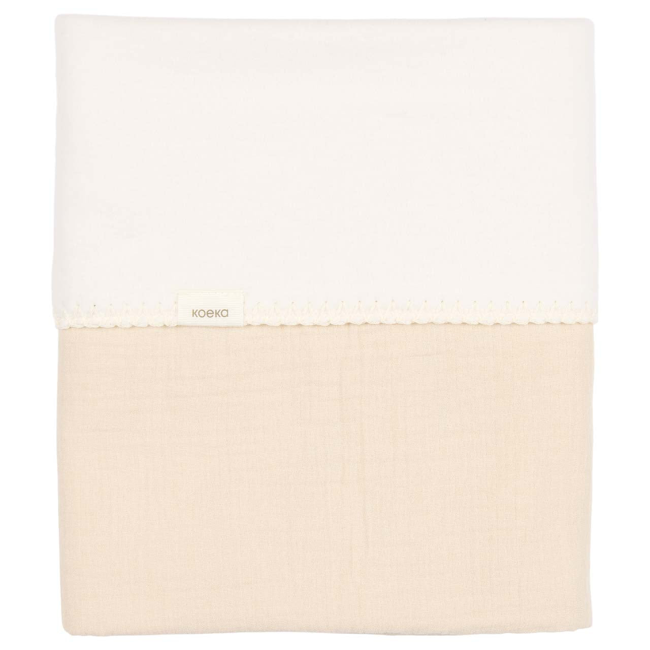 wiegdeken faro cotton fleece, warm white - KOEKA