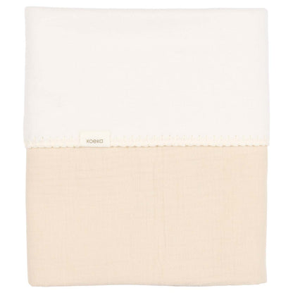 wiegdeken faro cotton fleece, warm white - KOEKA
