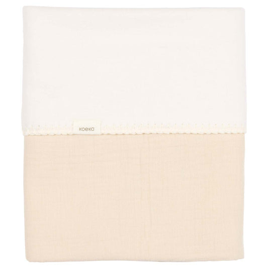 wiegdeken faro cotton fleece, warm white - KOEKA