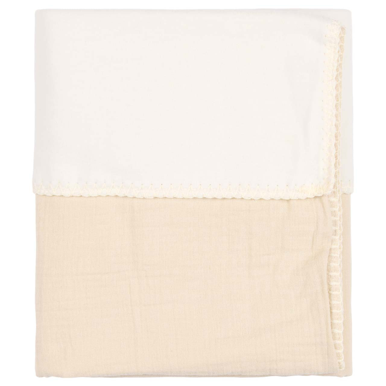 wiegdeken faro cotton fleece, warm white - KOEKA