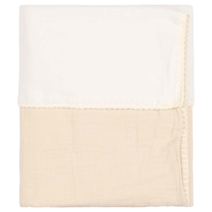 wiegdeken faro cotton fleece, warm white - KOEKA