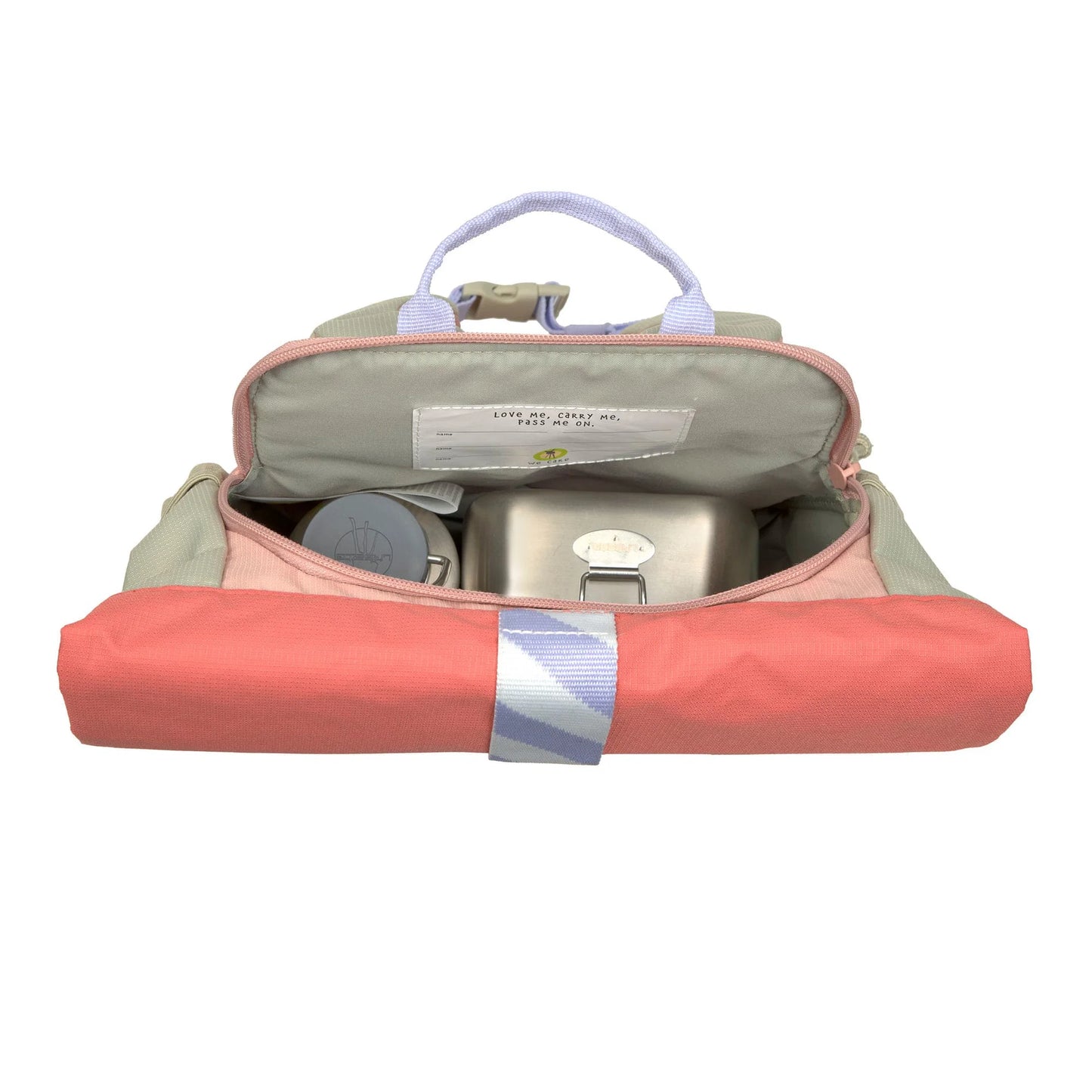 rugzak rolltop sunny explorer, rose pink - LÄSSIG