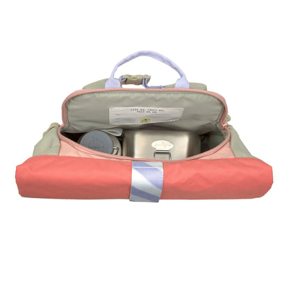 rugzak rolltop sunny explorer, rose pink - LÄSSIG