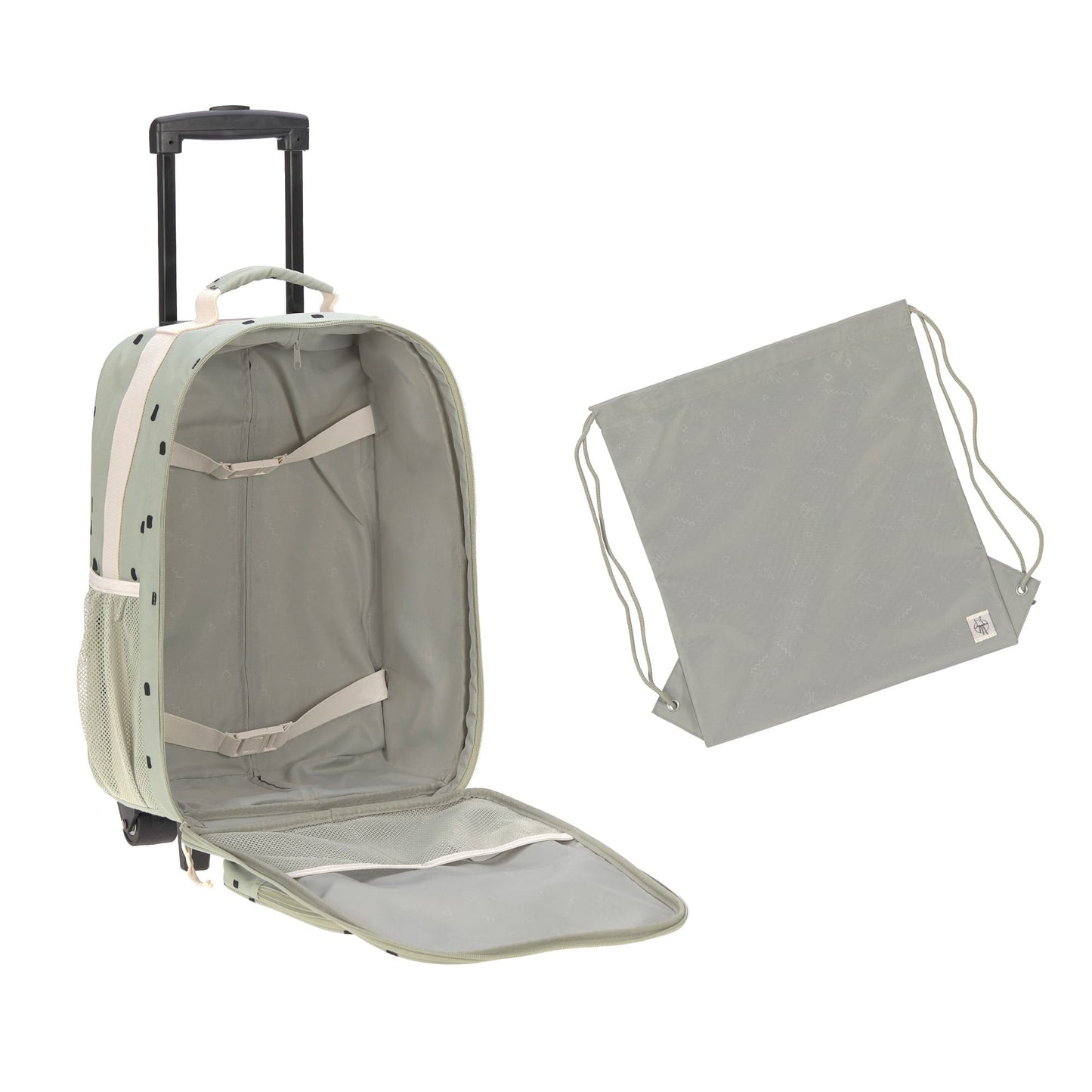 trolley happy prints, light olive - LÄSSIG