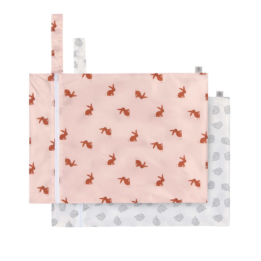 wet bag 2-pack, little forest rabbit - LÄSSIG