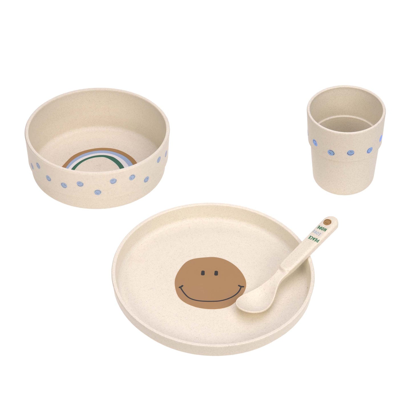 eetset, happy rascals smile sky blue - LASSIG