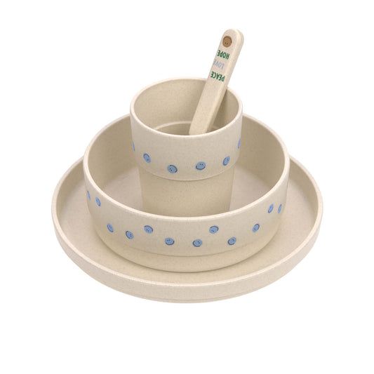 eetset, happy rascals smile sky blue - LASSIG