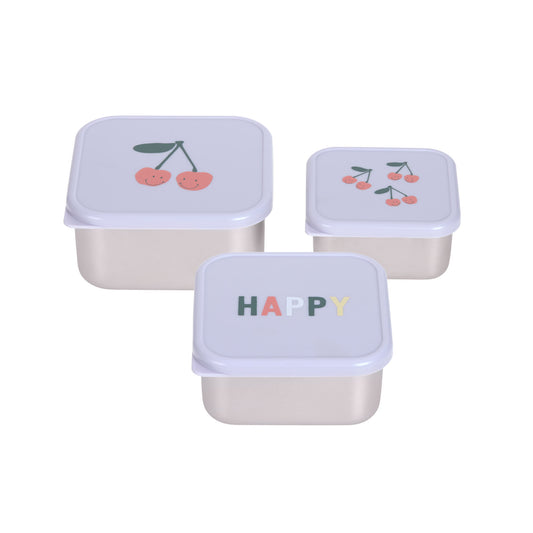 snackdoosjes happy fruit, 3 stuks, cherries – LÄSSIG