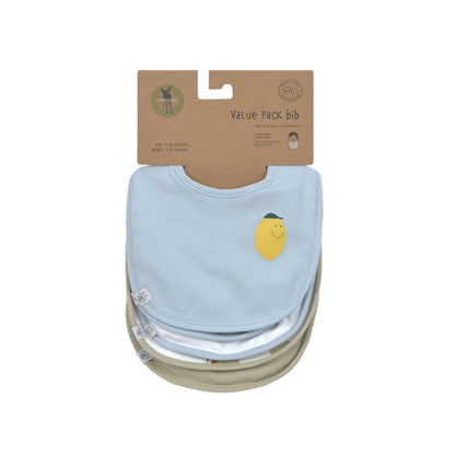 slabbetje 5-pack happy fruits, lemon - LÄSSIG