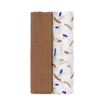 inbakerdoek, 2-pack, little mateys, royal blue - LÄSSIG