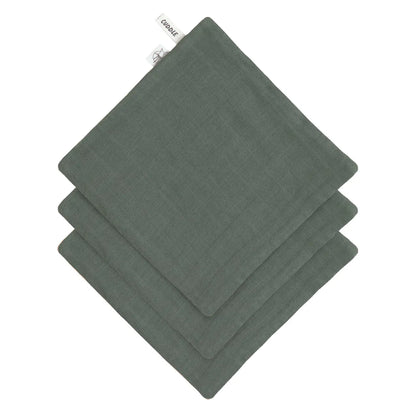 wasdoek tetra/terry, 3-pack, petrol green - LÄSSIG
