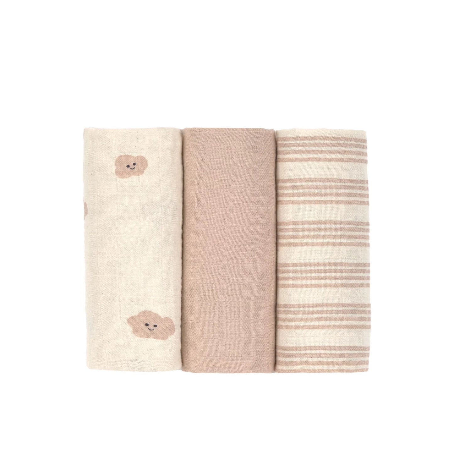 verzorgingsdoek, 3-pack tiny team, mushroom – LÄSSIG
