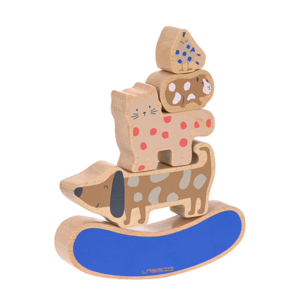 stapelspeelgoed wood, little mateys - LASSIG