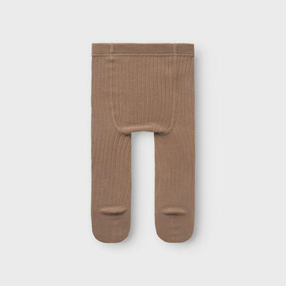 kousenbroek ribgebreid, sepia - LIL' ATELIER