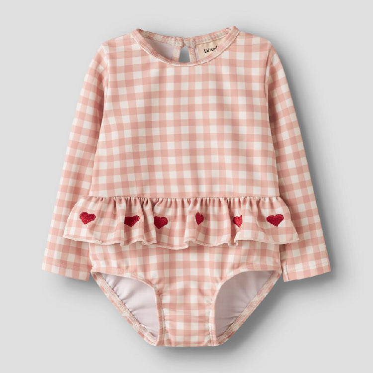 badpak checked, misty rose - LIL'ATELIER