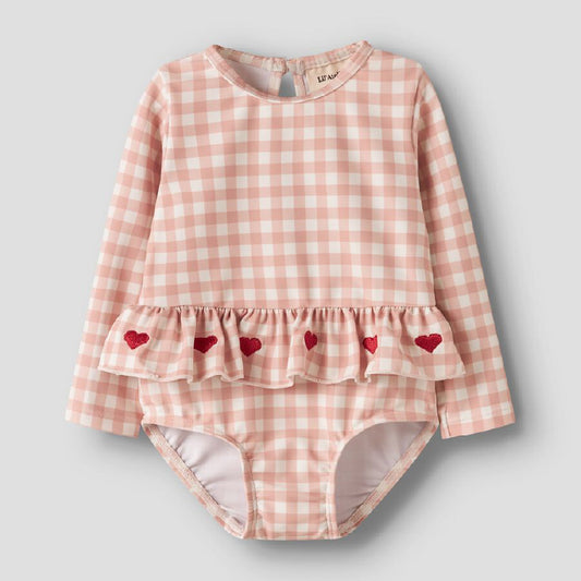 badpak checked, misty rose - LIL'ATELIER