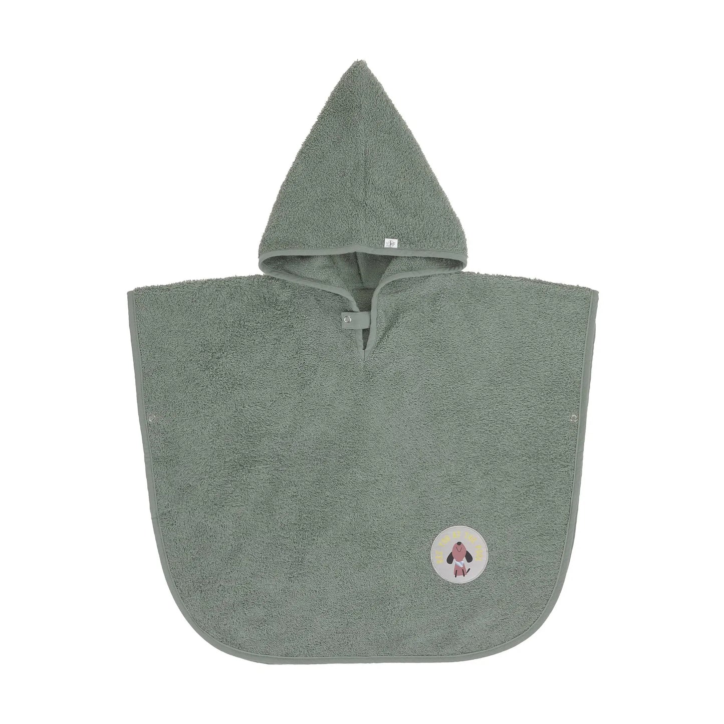 poncho badstof, green - LÄSSIG