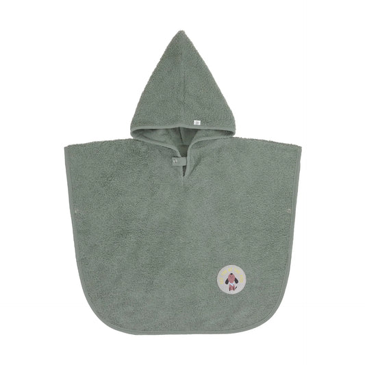 poncho badstof, green - LÄSSIG