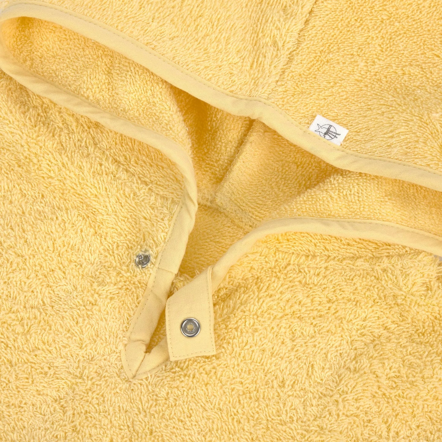 poncho badstof, pale yellow - LÄSSIG