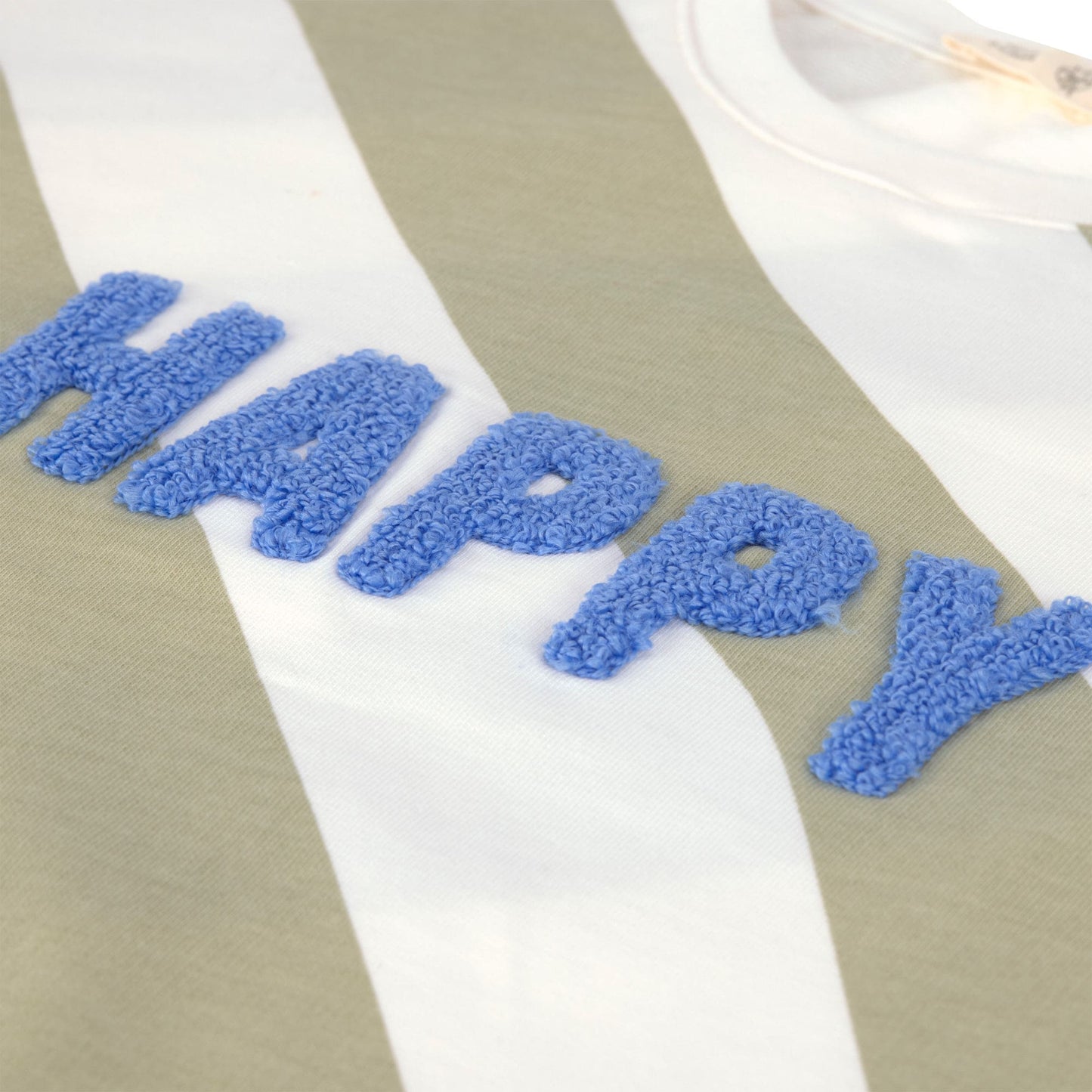 sweater little gang, happy milky/khaki - LÄSSIG