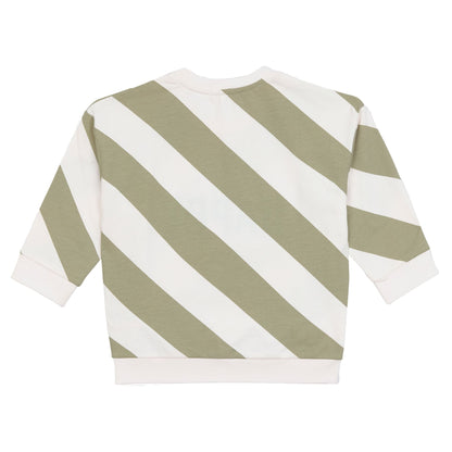 sweater little gang, happy milky/khaki - LÄSSIG
