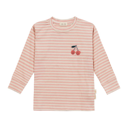 tshirt lange mouw little gang, cherry peach - LÄSSIG