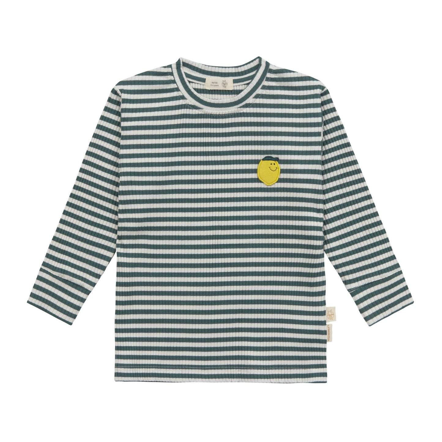 tshirt lange mouw little gang, lemon green - LÄSSIG