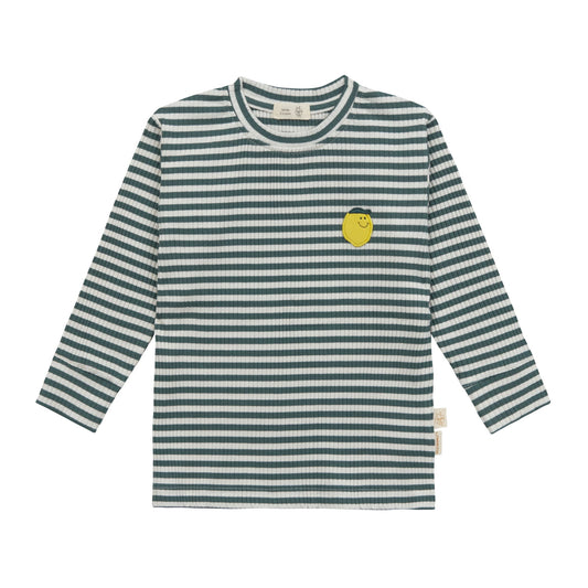 tshirt lange mouw little gang, lemon green - LÄSSIG