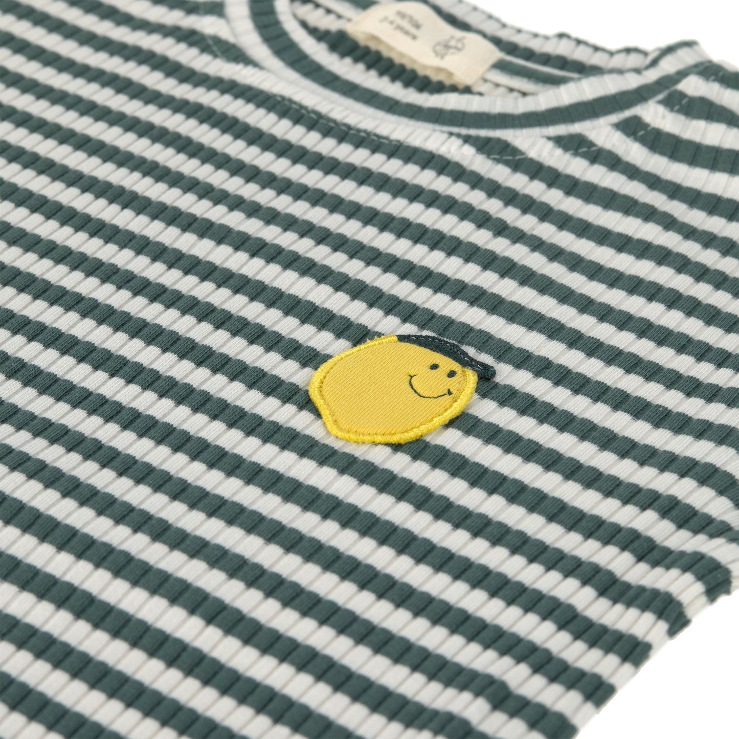 tshirt lange mouw little gang, lemon green - LÄSSIG