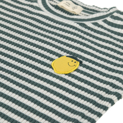 tshirt lange mouw little gang, lemon green - LÄSSIG