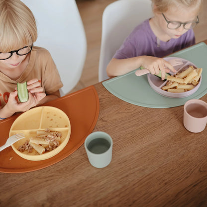 bord silicone, 3 vakken, pale daffodil - MUSHIE