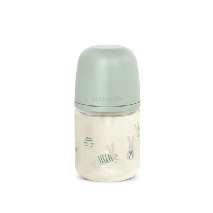 zuigfles glas sx pro s bunnies, 120 ml, green – SUAVINEX
