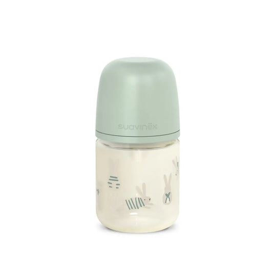 zuigfles glas sx pro s bunnies, 120 ml, green – SUAVINEX
